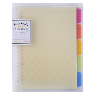 Kokuyo WSG-RUCP12Y Yellow Cover Loose-leaf Notebook with 40 A5 Colorful Pages&Separator Pages in 5 Colors
Kokuyo WSG-RUCP12Y Yellow Cover Loose-leaf Notebook with 40 A5 Colorful Pages&Separator Pages in 5 Colors