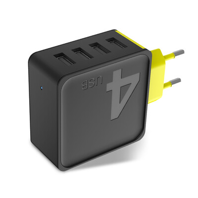 Rocker (ROCK) Apple Charger Multi-cell phone charging head USB four-port plug for iPhone Samsung millet Huawei flat panel 4A European standard version of sugar black
Rocker (ROCK) Apple Charger Multi-cell phone charging head USB four-port plug for iPhone Samsung millet Huawei flat panel 4A European standard version of sugar black