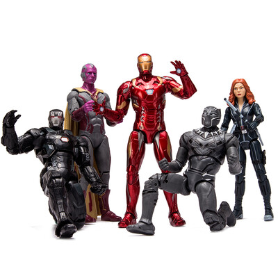 Children's toys Marvel Avengers Union model toy dolls Iron Man / Vision / war machine / Panthers / Black Widow Team Combat Box 5 Pack
Children's toys Marvel Avengers Union model toy dolls Iron Man / Vision / war machine / Panthers / Black Widow Team Combat Box 5 Pack