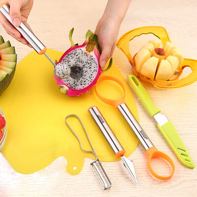 Kitchen and the United States 304 fruit knife set (apple cut + apple plate + dual-use pulp machine + digging ball spoon + carved knife + all steel peeling knife + exquisite fruit knife
Kitchen and the United States 304 fruit knife set (apple cut + apple plate + dual-use pulp machine + digging ball spoon + carved knife + all steel peeling knife + exquisite fruit knife