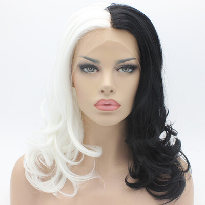 Iwona Hair Wavy Shoulder Length Half White Half Black Mix Wig Half Hand Tied Heat Resistant Synthetic Lace Front Wig
Iwona Hair Wavy Shoulder Length Half White Half Black Mix Wig Half Hand Tied Heat Resistant Synthetic Lace Front Wig