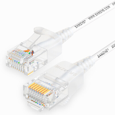 Shanze SAMZHE super six types of fine diameter CAT6A high purity oxygen-free copper network soft jumper 8-core twisted-pair high-speed ultra-6 type RJ45 network cable 20 meters white SZB-3200
Shanze SAMZHE super six types of fine diameter CAT6A high purity oxygen-free copper network soft jumper 8-core twisted-pair high-speed ultra-6 type RJ45 network cable 20 meters white SZB-3200