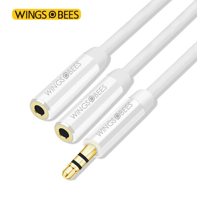 Bee wing AUX one minute two audio extension cable 3.5mm stereo couple earphone extension cord mobile phone car connection cable 100cm white
Bee wing AUX one minute two audio extension cable 3.5mm stereo couple earphone extension cord mobile phone car connection cable 100cm white