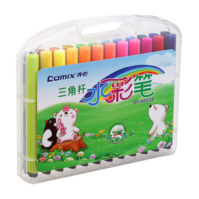 Coxy Comix 24 color triangle rod washable watercolor pen painting pen 15mm children stationery painting material OP1005-24
Coxy Comix 24 color triangle rod washable watercolor pen painting pen 15mm children stationery painting material OP1005-24