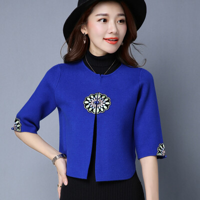 Siba homes 2017 autumn new women&39s sweater cardigan retro fashion short paragraph loose sleeve short jacket S71G0001A5L blue
Siba homes 2017 autumn new women&39s sweater cardigan retro fashion short paragraph loose sleeve short jacket S71G0001A5L blue