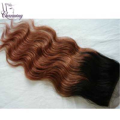 Charming Hair Body Wave Ombre Lace Closure 4x4 Virgin Hair Two Tone Silk Closure Hidden Knots Brazilian OMbre Wavy Silk Base Closu
Charming Hair Body Wave Ombre Lace Closure 4x4 Virgin Hair Two Tone Silk Closure Hidden Knots Brazilian OMbre Wavy Silk Base Closu