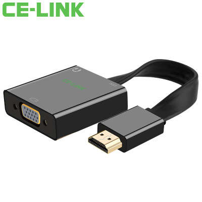 CE-LINK 1684 HDMI to VGA cable with audio power supply interface HD video adapter computer box connection TV monitor projector adapter black
CE-LINK 1684 HDMI to VGA cable with audio power supply interface HD video adapter computer box connection TV monitor projector adapter black