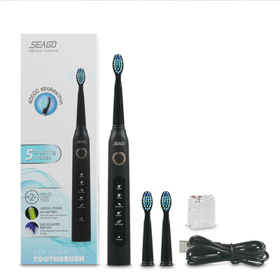 Sonic Electric Toothbrush 3 brush heads for Adult 5 Cleaning Modes USB Charging Power Tooth Brush Waterproof Portable Travel
Sonic Electric Toothbrush 3 brush heads for Adult 5 Cleaning Modes USB Charging Power Tooth Brush Waterproof Portable Travel