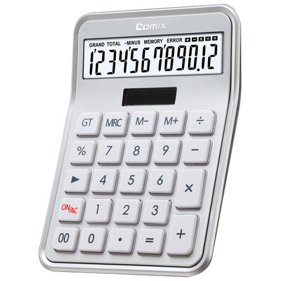 Qixin COMIX light energy dual power small Taiwan love still calculator elegant silver C-7S
Qixin COMIX light energy dual power small Taiwan love still calculator elegant silver C-7S