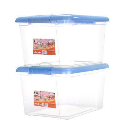 JEKO&JEKO Plastic Transparent Storage Box Storage Box 21L 2 Pack Clothes Toy Organizer Snacks Multi-function Storage Box Blue SWB-5334
JEKO&JEKO Plastic Transparent Storage Box Storage Box 21L 2 Pack Clothes Toy Organizer Snacks Multi-function Storage Box Blue SWB-5334