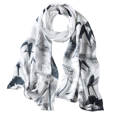 2017 Summer New Fashion Silk Scarf Beach Office Paty Silk Scarves Pure Silk Collarette Women Gifts Vintage Ink Painting Style
2017 Summer New Fashion Silk Scarf Beach Office Paty Silk Scarves Pure Silk Collarette Women Gifts Vintage Ink Painting Style