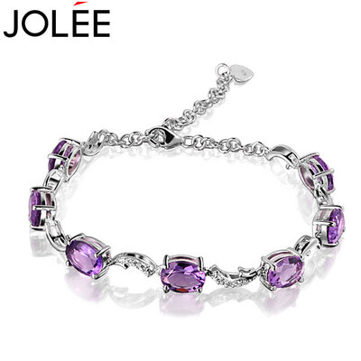 Feather JOLEE bracelet natural amethyst S925 silver simple Korean jewelry to send his girlfriend wife gift purple one size
Feather JOLEE bracelet natural amethyst S925 silver simple Korean jewelry to send his girlfriend wife gift purple one size