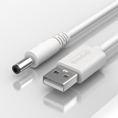 SAMZHE USB to DC charging cable 55 25mm power supply line support hub HUB small audio mobile power USB amplifier round hole power cord white -01
SAMZHE USB to DC charging cable 55 25mm power supply line support hub HUB small audio mobile power USB amplifier round hole power cord white -01