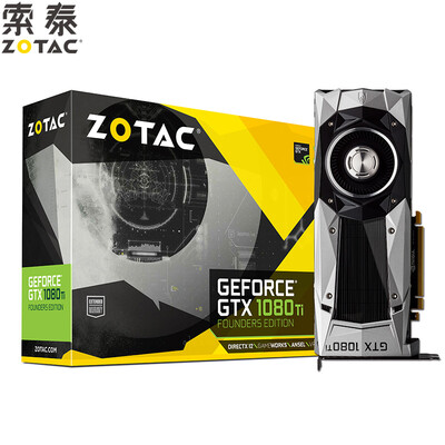 ZOTAC GTX 1080Ti Founders Edition 1480-1582 / 11000MHz 11GB / 352bit GDDR5X PCI-E Graphics
ZOTAC GTX 1080Ti Founders Edition 1480-1582 / 11000MHz 11GB / 352bit GDDR5X PCI-E Graphics