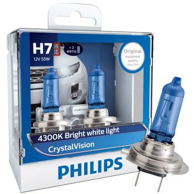 

Philips (PHILIPS) хрустальный свет нового серебристого воина H7 модернизирует автомобильную лампочку 2 цвета цвета упаковки 4300K