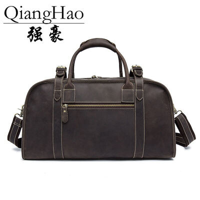 Mens Vintage Crazy horse leather travel duffle 18 inch Brown genuine leather travel bag Durable cow leather Boston Weekend bag
Mens Vintage Crazy horse leather travel duffle 18 inch Brown genuine leather travel bag Durable cow leather Boston Weekend bag