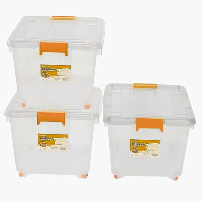 Camellia 55L storage box finishing box large transparent plastic storage box hundred-nine box with pulley 2825 3 Pack transparent white
Camellia 55L storage box finishing box large transparent plastic storage box hundred-nine box with pulley 2825 3 Pack transparent white