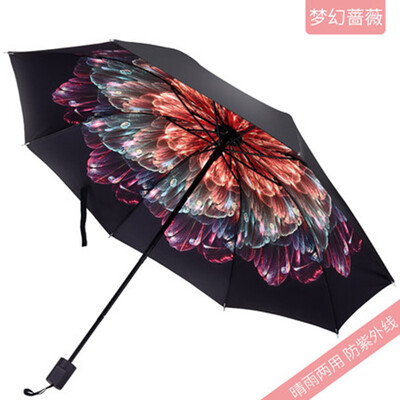 Cntomlv Sun umbrella double sun umbrella sun shade UV light small black glue three fold Korean
Cntomlv Sun umbrella double sun umbrella sun shade UV light small black glue three fold Korean
