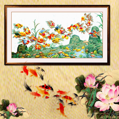 embroider DIY DMC Cross stitchSets For Embroidery kits Colorful goldfish factory direct sale
embroider DIY DMC Cross stitchSets For Embroidery kits Colorful goldfish factory direct sale