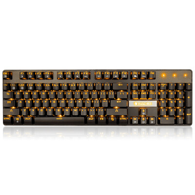 (Sades) funk monochrome backlit metal games mechanical keyboard computer home peripherals Wrangler style wired keyboard (black orange light green axis)
(Sades) funk monochrome backlit metal games mechanical keyboard computer home peripherals Wrangler style wired keyboard (black orange light green axis)