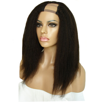 Cheapest Kinky Straight U Part Wig Peruvian Virgin Human Hair Machine Made Wig Left Side Opening U Part Size 2*4
Cheapest Kinky Straight U Part Wig Peruvian Virgin Human Hair Machine Made Wig Left Side Opening U Part Size 2*4