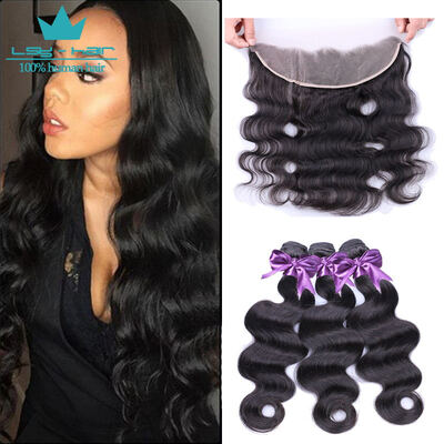 Malaysian virgin human hair 3 bundles with frontal Body wave hair weaves with frontal
Malaysian virgin human hair 3 bundles with frontal Body wave hair weaves with frontal