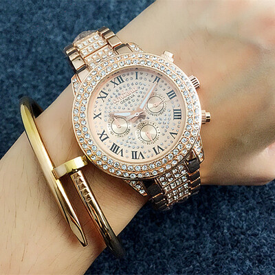 Luxury 3 Dials Design Crystal Ladies Fashion Quartz-Watch CONTENA Roman Style Women Classical Rhinestone Wristwatches
Luxury 3 Dials Design Crystal Ladies Fashion Quartz-Watch CONTENA Roman Style Women Classical Rhinestone Wristwatches