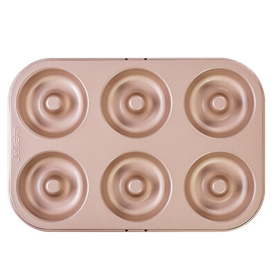 Jekero baking tools golden non-stick cake mold round donut mold baking six mold
Jekero baking tools golden non-stick cake mold round donut mold baking six mold