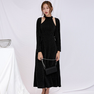 Knitted suit skirt autumn and winter women's long-sleeved warm short jacket jacket neck long dress dress two sets
Knitted suit skirt autumn and winter women's long-sleeved warm short jacket jacket neck long dress dress two sets