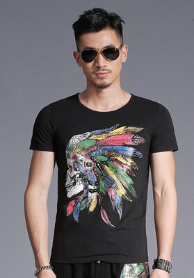 SHUYI New Summer Tide Brand Short - sleeved T - shirt Slim Skull Head Personality Printed Round Neck Male Compassionate
SHUYI New Summer Tide Brand Short - sleeved T - shirt Slim Skull Head Personality Printed Round Neck Male Compassionate