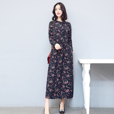 Fort Sheng 2017 autumn new long-sleeved dress Korean round neck floral chiffon dress skirt Slim big fashion skirt skirt zx1781718 dandelion XXL
Fort Sheng 2017 autumn new long-sleeved dress Korean round neck floral chiffon dress skirt Slim big fashion skirt skirt zx1781718 dandelion XXL