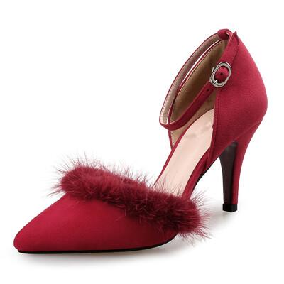 Jiabaisi shoes Women pumps Fur Pointed Toe New Spring High Heels Multifunction strap Stiletto Dress Party Womens Shoes
Jiabaisi shoes Women pumps Fur Pointed Toe New Spring High Heels Multifunction strap Stiletto Dress Party Womens Shoes