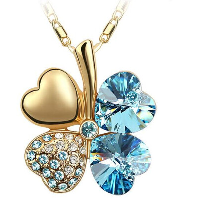 Four Leaf Clover Necklaces Pendant Heart Austria Crystal 18K Gold Plating Vintage Fashion Jewelry For Women 900
Four Leaf Clover Necklaces Pendant Heart Austria Crystal 18K Gold Plating Vintage Fashion Jewelry For Women 900