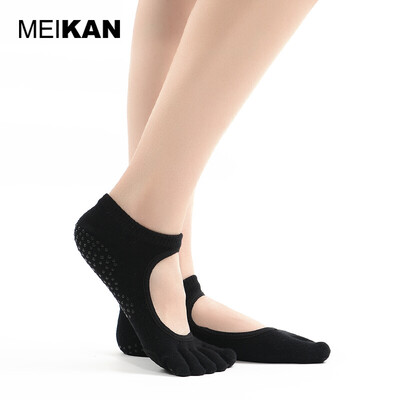 Women Leather Yoga Socks Solid Color Backless Toe Socks Non-slip Professional Pilates MEIKAN Female Sport Socks
Women Leather Yoga Socks Solid Color Backless Toe Socks Non-slip Professional Pilates MEIKAN Female Sport Socks