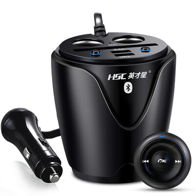 HSC Bluetooth Car Kit FM Transmitter MP3 Player With Card Slot Dual USB 34A Fast Charger U disk Music Playing Cigarette Lighter with bluetooth botton
HSC Bluetooth Car Kit FM Transmitter MP3 Player With Card Slot Dual USB 34A Fast Charger U disk Music Playing Cigarette Lighter with bluetooth botton