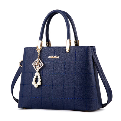

Women's Handbag Classic Elegant Solid Color Plaid Embossed Bag