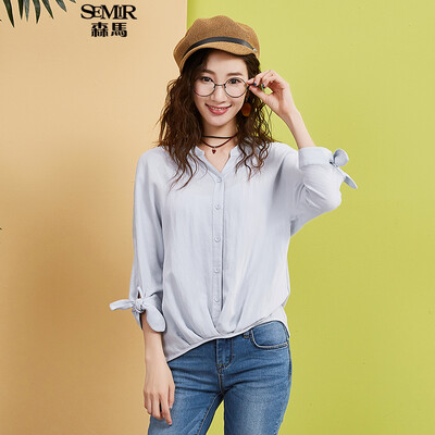 Semir Long Sleeve Shirt Female 2017 Fall Shirt Kiss Meat Han Fan Student V Collar 17316050024 Ice Blue
Semir Long Sleeve Shirt Female 2017 Fall Shirt Kiss Meat Han Fan Student V Collar 17316050024 Ice Blue