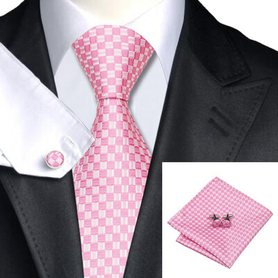 N-0448 Vogue Men Silk Tie Set Pink Plaid Necktie Handkerchief Cufflinks Set Ties For Men Formal Wedding Business wholesale
N-0448 Vogue Men Silk Tie Set Pink Plaid Necktie Handkerchief Cufflinks Set Ties For Men Formal Wedding Business wholesale