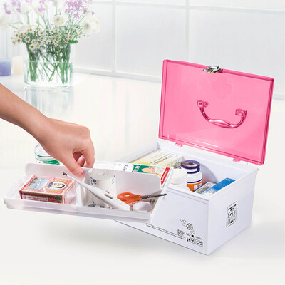 Vilscijon Wei simple multi-function household plastic medicine box with security lock family medicine box makeup storage box pink 6610
Vilscijon Wei simple multi-function household plastic medicine box with security lock family medicine box makeup storage box pink 6610
