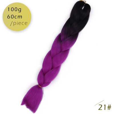 AISI HAIR 100gpcs 24inch Kanekalon Jumbo Braids Hair Ombre Two Tone Colored Synthetic Hair for Dolls Crochet Hair
AISI HAIR 100gpcs 24inch Kanekalon Jumbo Braids Hair Ombre Two Tone Colored Synthetic Hair for Dolls Crochet Hair