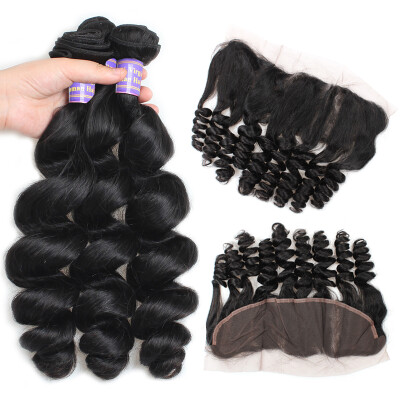 Allove Hair Products 7A Malaysian Loose Wave 3pcs With Frontal Closure Nature Color 100% Unprocessed Human Hair
Allove Hair Products 7A Malaysian Loose Wave 3pcs With Frontal Closure Nature Color 100% Unprocessed Human Hair