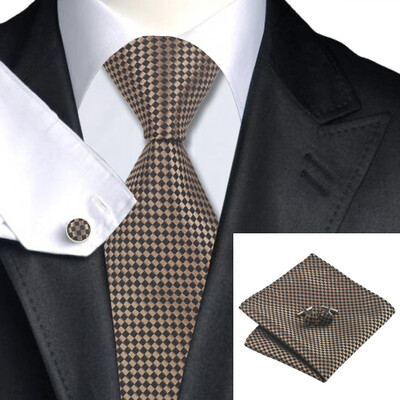 N-0833 Vogue Men Silk Tie Set Brown Geometric Necktie Handkerchief Cufflinks Set Ties For Men Formal Wedding Business wholesale
N-0833 Vogue Men Silk Tie Set Brown Geometric Necktie Handkerchief Cufflinks Set Ties For Men Formal Wedding Business wholesale