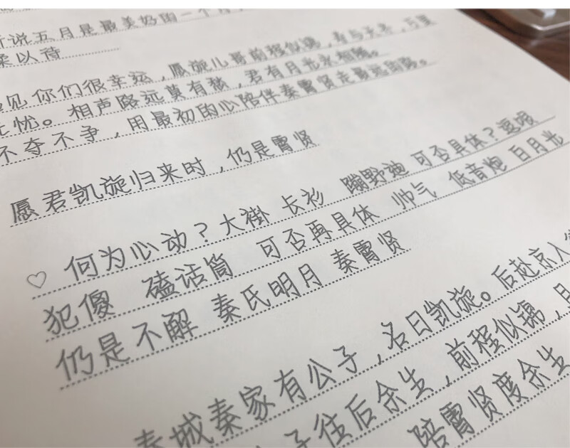 三个菜 德云社周边秦霄贤白月光孙九香同款应援情话情书翩翩体钢笔练