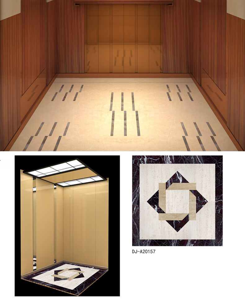 电梯轿厢地板电梯装饰地板定制轿厢地胶垫pvc大理石物业小区办公楼