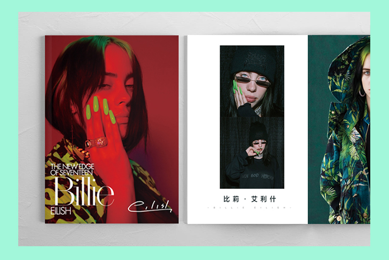 创意billie eilish比莉艾利全新写真集碧梨周边专辑签名海报明信片