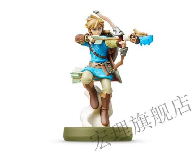 塞尔达手办amiibo任天堂塞尔达传说荒野之息狼林克弓守护者模型现货