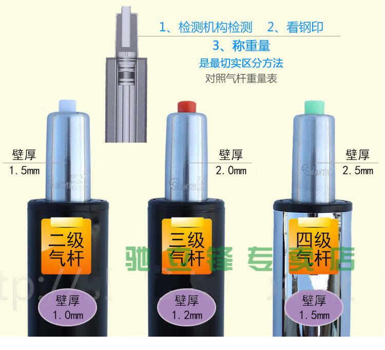 电脑椅办公椅气杆 气弹簧 气压棒升降器液压杆转椅配件 防爆协强 4级