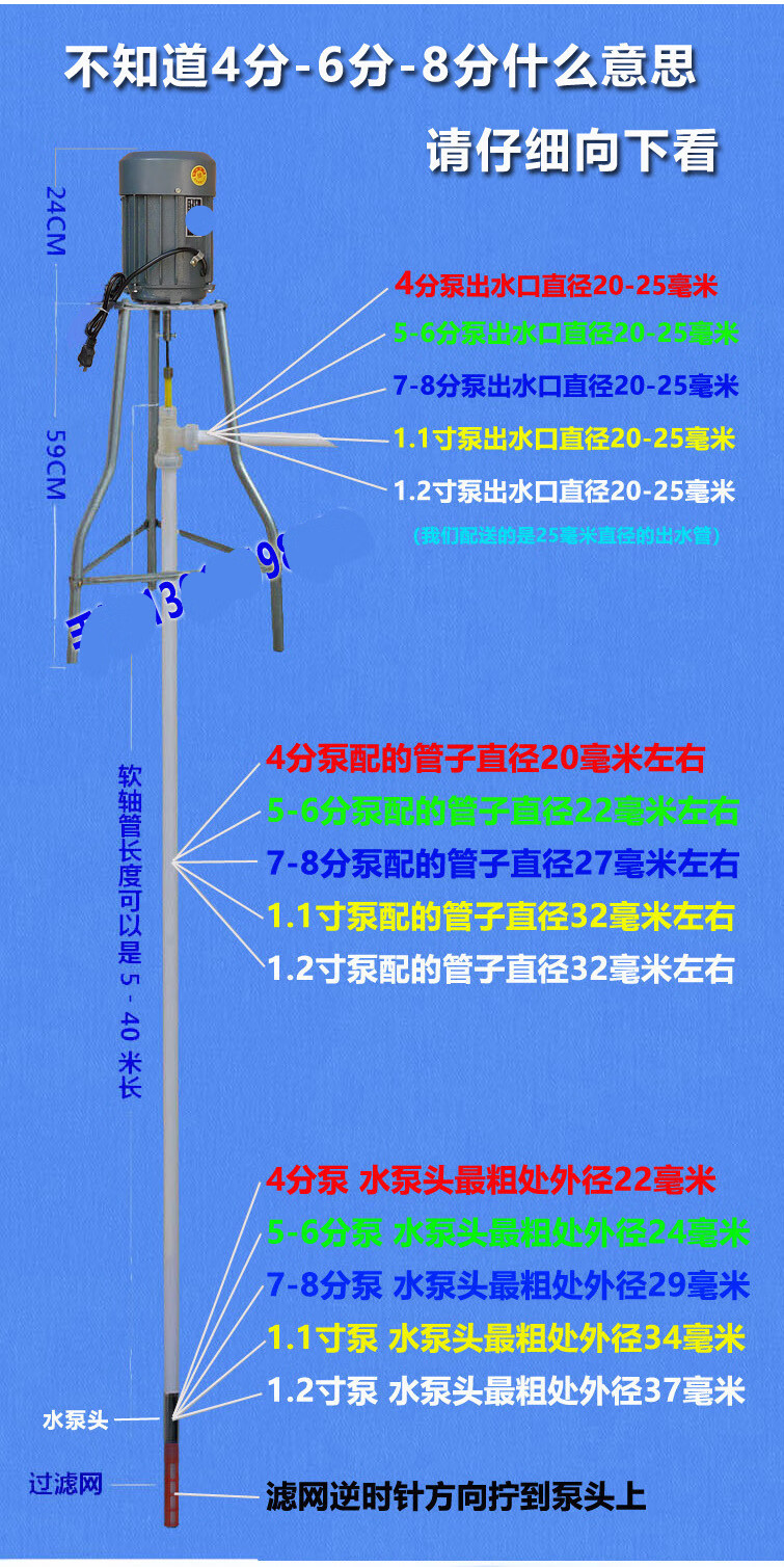 深井水泵加强型软轴泵 螺杆泵自吸泵自动抽水机潜水泵