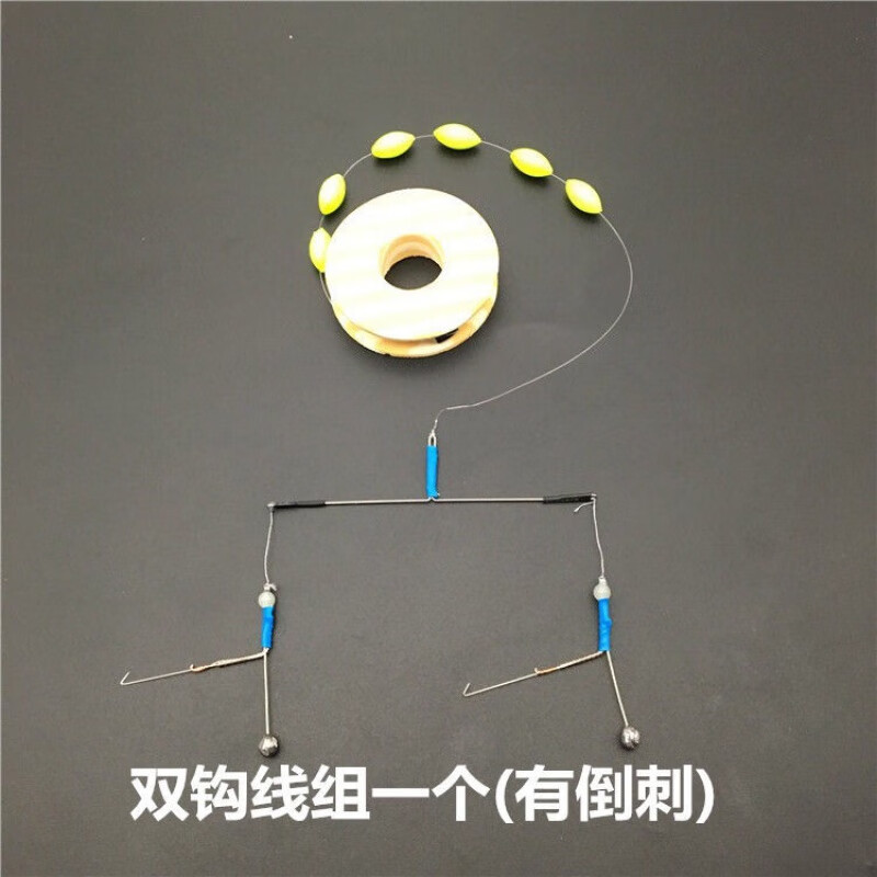 手工钓虾钩钓虾杆钓河虾钩钓草虾专用双钩线组扁担钩钓虾器21米虾杆无