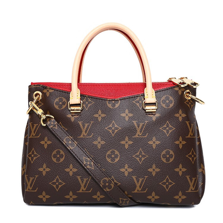 louis vuitton/路易威登 老花pallas bb 两用包女士帆布/配皮m41241